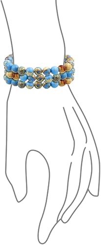 Vista 28 de Bling Jewelry Juego de 3 pulseras elásticas unisex apilables con cuentas redondas de 0.315 pulgadas para mujeres, adolescentes y hombres, multihebra