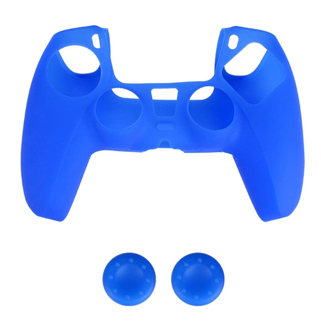 Soft Silicone Skin Protective Case Cover Grip for PS5 Controller Blue-image-49
