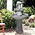 43.3” High Outdoor Water Fountain, 3-Tiers Concrete Outdoor Floor Waterfall Fountain with Pump & Splash Reduction Line for Yard Garden Patio Backyard Deck Relaxation Decor - Grey