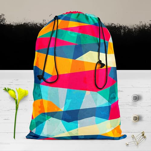 Image of ArtzFolio Grunge Mosaic | Reusable Sack Bag | Bag for Gym, Storage, Vegetable & Travel