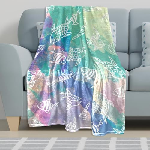 Couverture polaire poissons douce pour un cocon de douceur unique - 6