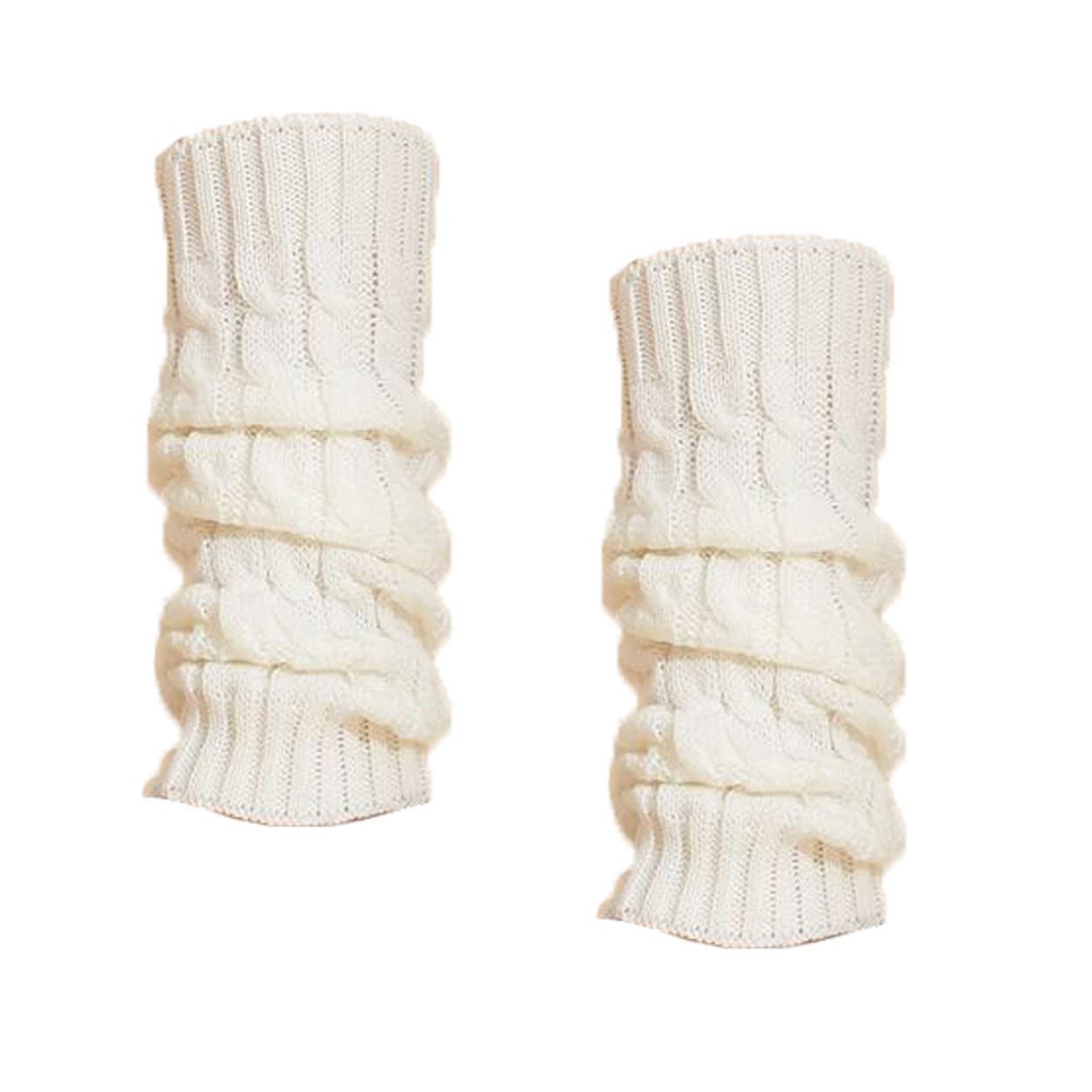 F.C.Cable Knit Ribbed Leg Warmers Boot Toppers, Slouchy Boot Socks, Ribbed Winter Boot Cuffs