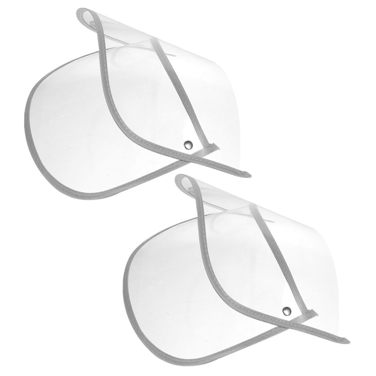 GALPADA 2pcs raincoat hat brim shield water proof shield visor for raincoat hat protection cover face safety mask transparent raincoat hat visor plastic poncho face