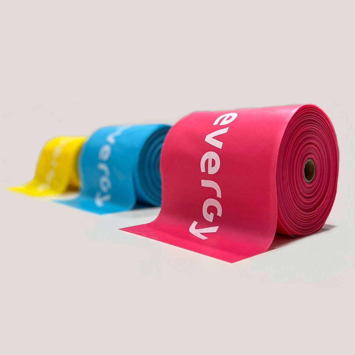 Rollo Banda Elástica 25 M evergy Media (Azul). Cinta elástica Fitness para Gym en casa. Gomas elasticas musculacion - Cintas elasticas musculacion - Bandas elasticas musculacion - Minibands Fitness.