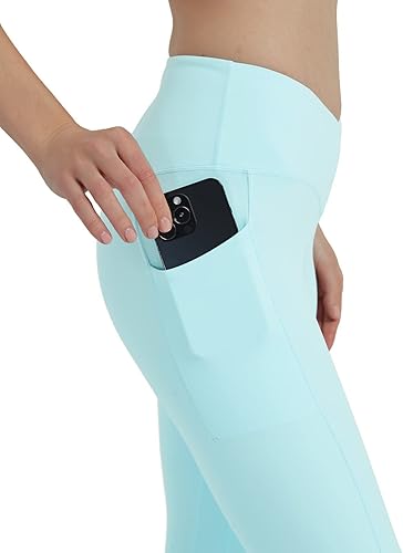 Miniatura 4 de sissycos Leggings de cintura alta para mujer, ultra suaves, elásticos, cintura ancha, entrepierna de 28 pulgadas