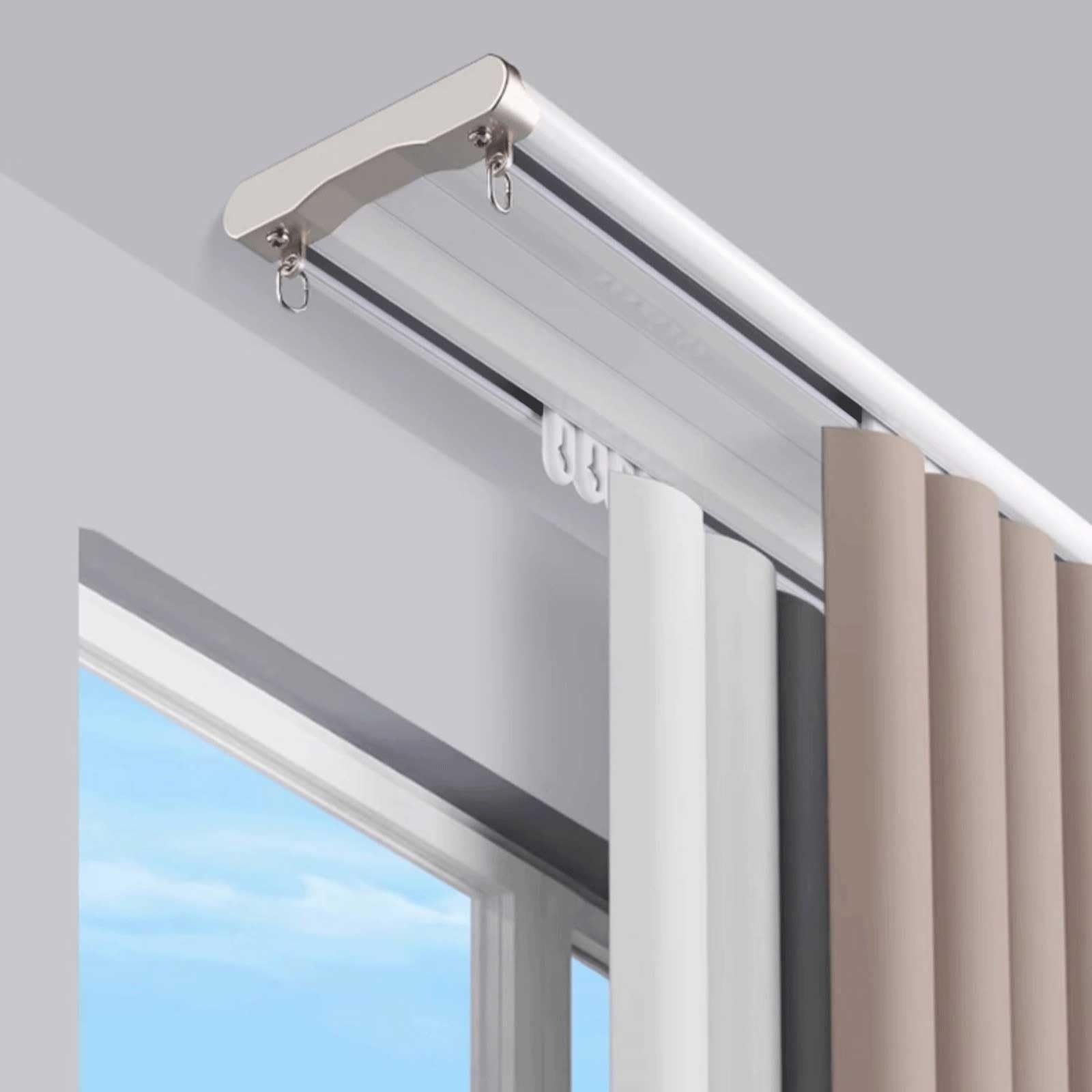 Binario In Alluminio Per Soffitto 4 M Con Rulli Silenziosi – Carico Fino A 80 Kg, Per Tende Divisorie E Pannelli