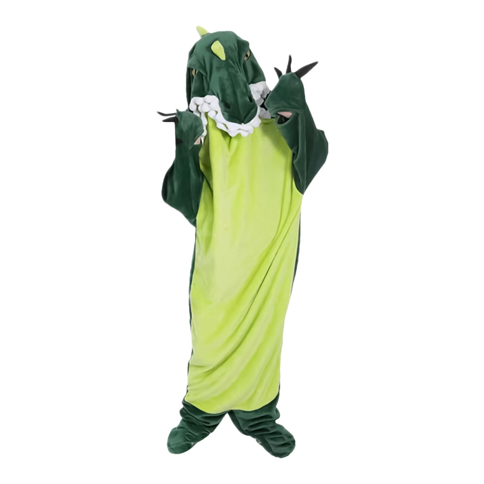 Kombinezon Dinozaur dla Dorosłych Miękka Flanelowa Bielizna Nocna | Dla Dorosłych Bluza Z Kapturem Dinozaur Kombinezon Na Imprezę Bożonarodzeniową Halloween Paradę Mężczyzna Chłopak Dziewczyna