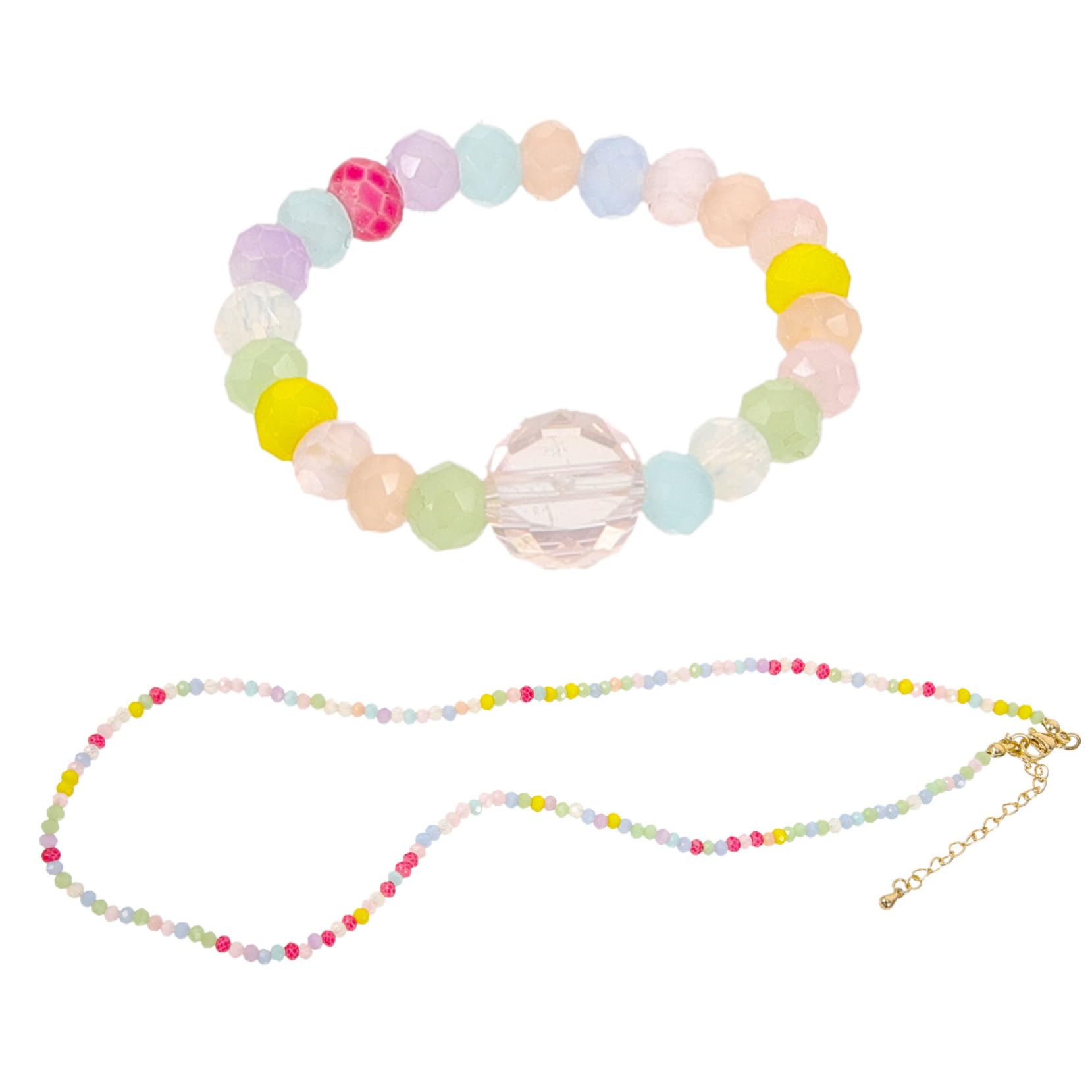 Holibanna Fashion Trendy Necklace Charms Set Bead Jewelry for Women Beaded Choker Necklace Ring Lightweight and Durable