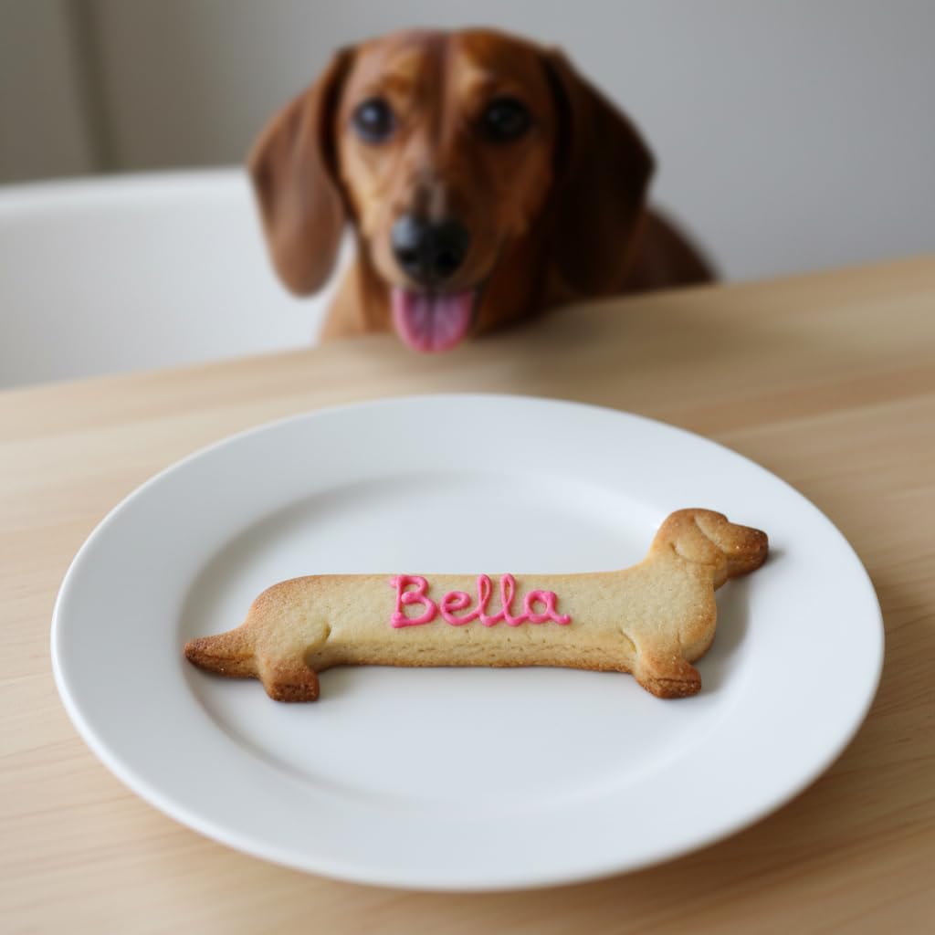BAKERLOGY Cortador de galletas de perro salchicha extralargo – Divertido perro galleta, cortador de galletas detallado, ideal para fondant, masa de galletas, arcilla