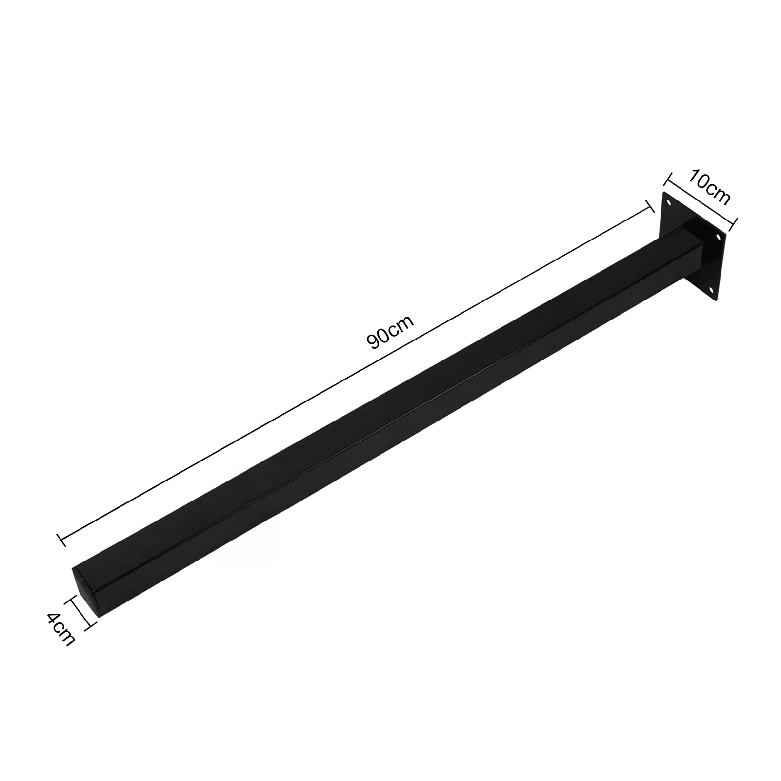 HUOLE 4 Piezas Patas para Muebles Regulables 4 Piezas -90cm (Negro) Patas Negras de Metal para Muebles con Tornillos Patas de Metal Redonda para Sofá Cama Mesa y Sillas Armarios Patas