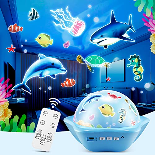 Onefire Dinosaur Lights For Bedroom, Upgrade 6 Films Star Projector Night Light For Kids Room Lights,72 Light Modes Remote Dimmable Night Light Projector,Rechargeable Dinosaur Room Decor For Boys Gift #TOP6