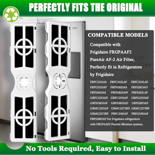 Image of PWF-1 FPPWFU01 Water Filter & PureAir AF-2 FRGPAAF2 Air Filter Combo, Compatible with FRIGCOMBO6, FRFC2323AS, FRFG232LAF, FRFN2823AS, FRFS2823AD, FRFS2823AS, FRFS2823AW, 3 water filters+3 air filters