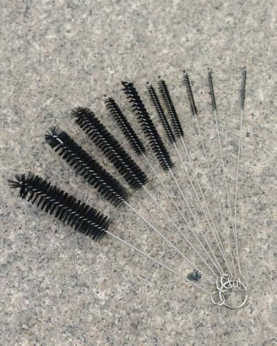 Image of Long Handle Cleaning Kit for Bottles & Straws, 3PCS Silicone Cleaning Plugs, Cleaner Brush with 10PCS Bottle Brushes Set for Cleaning Great for Sports Water Bottles