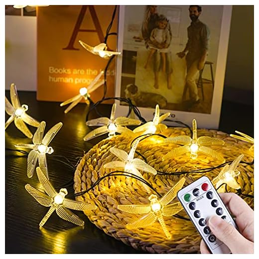 ASFSKY Dragonfly String Lights - 20 LED