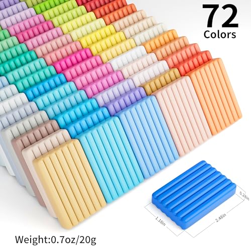 Image of Aestd-ST Polymer Clay 72 Colors, Oven Bake Modeling Clay for Kids & Artists