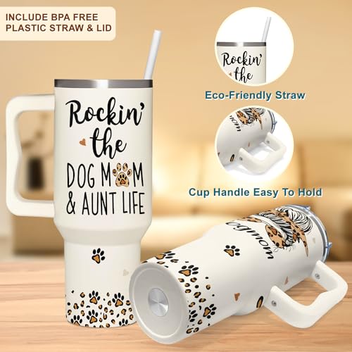 Aunt-Gifts-Niece-or-Nephew-Gifts-Mothers-Day-Birthday-Mug-for-Aunt-Dog-Mom-40oz-Travel-Coffee-Tumbler Aunt Gifts Niece or Nephew Gifts Mothers Day Birthday Mug for Aunt Dog Mom 40oz Travel Coffee Tumbler