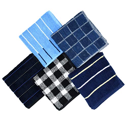 Chrisandra(クリサンドラ) 新柄 メンズ ジャガード タオル ハンカチ 5枚 25 cm タオルハンカチ Bセット 