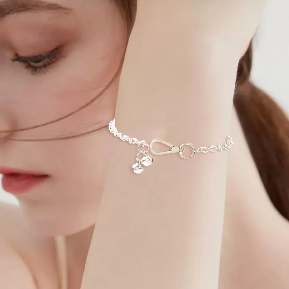 Beebeecraft 925 Portachiavi in Argento Sterling con Chiusura Girevole A Molla Moschettone Gancio Fibbia per Fai da Te Artigianato Creazione e Ricerca