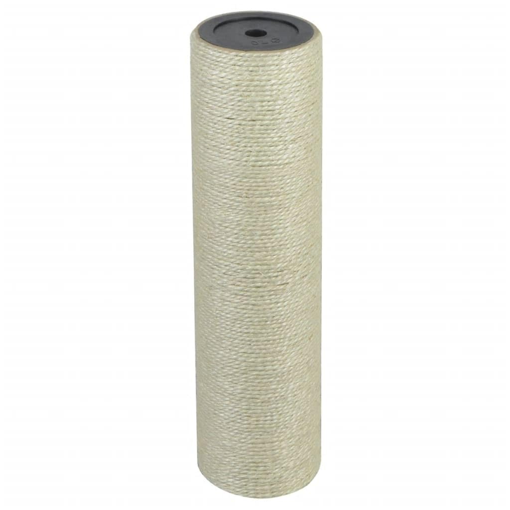 Katzen-Kratzbaum 8x30 cm mit Sisal Bezogen, Beige Kratzsäule mit 10 mm Innenloch für Katzenpflege und Spielspaß, Wandmontierbar, schützt Möbel in Wohnung und Balkon