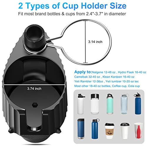 Upgraded Car Cup Holder Phone Mount - 2 In 1 Adjustable Cup Holder Expander With 360° Rotation Base, Multifunctional Large Cup Organizer Cellphone Seat Cup Holder For Car Fits Most Smartphones Bottles #TOP2
