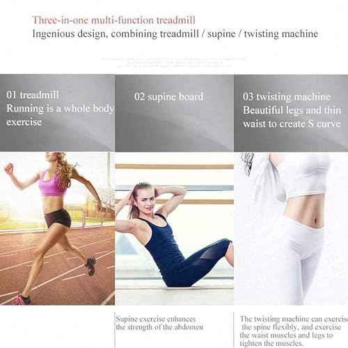 Image of Home Treadmills, Folding Treadmill,Folding 2.25Hp Under Desk Electric Treadmill,Function Color Screen with Bluetooth Speaker, Walking Machine for Home /Office Use