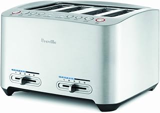 Breville BTA840XL Die-Cast 4-Slice Smart Toaster, Stainless Steel