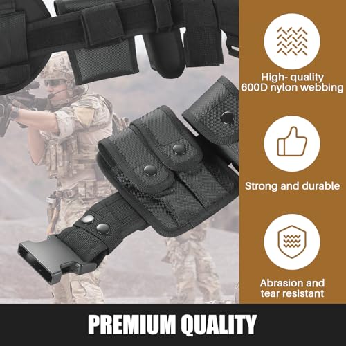 MYFULLY 10-in-1 Tactical Utility Belt Set | Law Enforcement Modular Equipment System with Holsters & Pouches, Versatile Security & Military Duty Gear, Security Belt, Police Belt 5