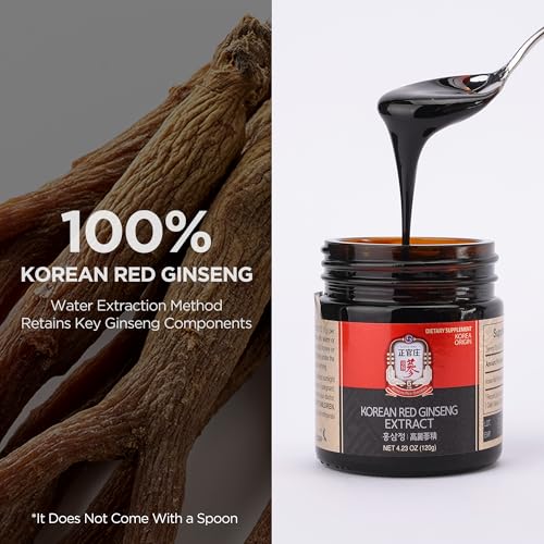 Image of JUNG KWAN JANG Korean Red Panax Ginseng Extract Extra Strength, Energy Boost, Performance, Boost Immune System, Stamina, Blood Circulation and Mental Health Support, Memory, Productivity - 240g