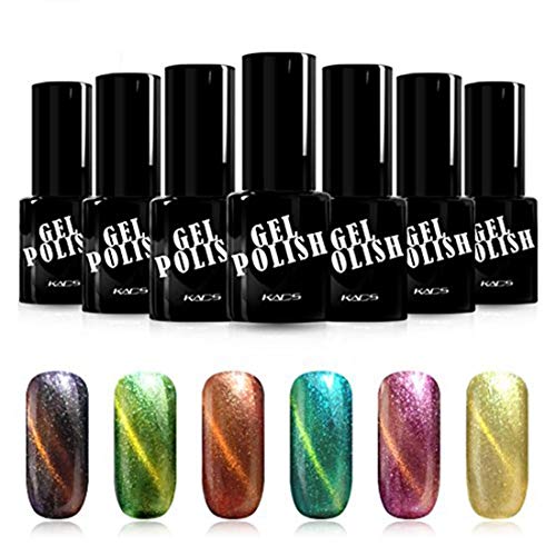 KADS Nail Polish, 9.5ml/pcs 6 Colors Sweet Nail Gel Polish Soak-Off UV LED Manicure Kit (Set5)