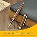 BEILUNER Luxury Wood Ballpoint Pen Writing Set,Walnut-Elegant Fancy Nice Gift Pen Set for Signature Executive Premium Office Fancy Nice Supplies - Gift Boxed with Extra Refills (Black)