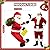 OurWarm 6 FT Christmas Inflatable Outdoor Decoration, Christmas Blow Ups Hanging Santa with Gift Bag Built-in LED Lights for Holiday Party Indoor Porch Columns Yard Tree Outdoor Xmas Decorations