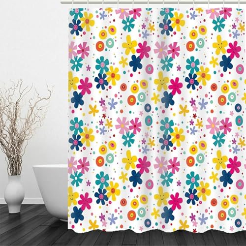 Rideau de douche imperméable et lavable anti-moisissure multicolore - 3