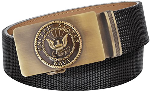 U.S. Navy Black Nylon Weave Slide Belt