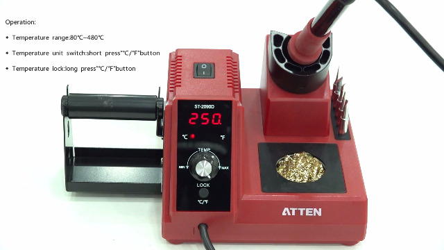 Lötstation 80W, LYLIN Digital lötkolben Set Profi Lötstationen (80-480°C Temperatur Regelbar, LED-Anzeige, Schlaffunktion, C/F-Schalter) Premium Lötset für Schule Labor Hobbylöten – Bild 8