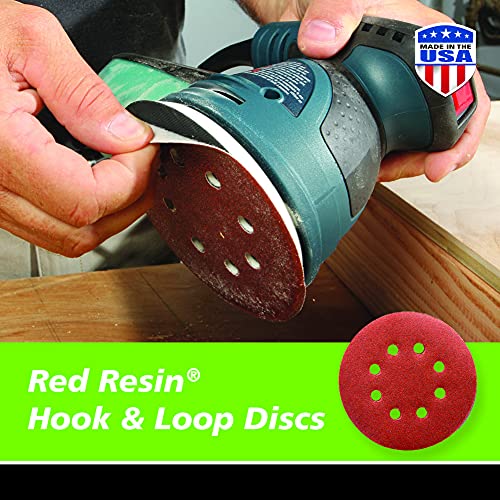 Gator Finishing Products 4347 Gator 5 Inch Random Orbit Hook & Loop Red Resin Aluminum Oxide Sanding Discs thumb #2