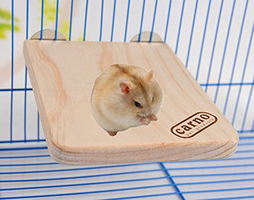 Image of Hypeety Parrot Bird Wooden Platform Perch Pet Dwarf Hamster Gerbil Rat Small Animal Sport Exercise Toy Pet Parrot Bird Cage Perches Square Toy