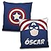 LolaPix Coussin Superhero personnalisé avec nom. Cadeau Geek. Divers modèles à Choisir. Captain America