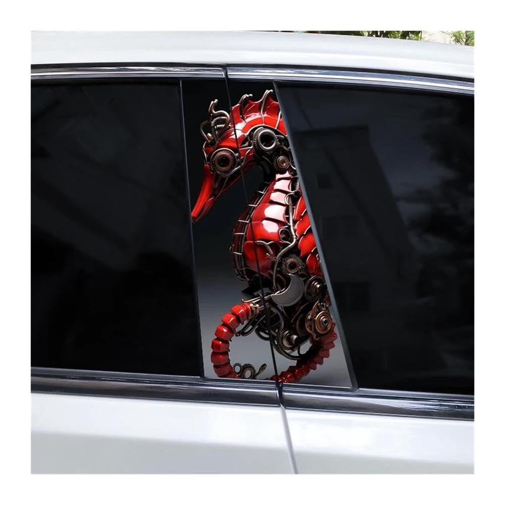 Body Parts 2pcs Car Center Pillar Sticker Zombie Wars Auto B-Pillar Waterproof Protective Film(G)