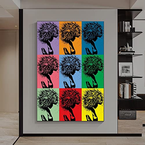 Peinture fille colorée 35x50cm pour réveiller un mur blanc sans effort