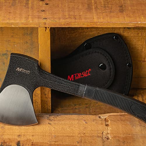 image for MTech USA Camping Axe, Two-Tone Blade, Black Rubberized Handle, 11-Inc
