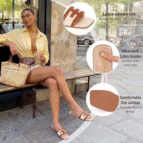 Image of Raffia Sandals Womens Heeled Sandals Comfortable 2 Inch Kitten Heels Lightweight Square Toe Summer heels