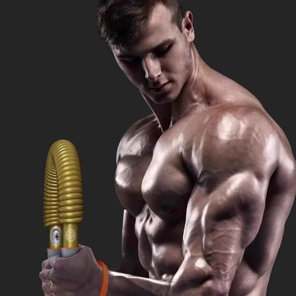 Dual Spring Chest Expander Heavy Duty Bar for Upper Body Strength Training Shoulder Arm Unterarm & Chest Workouts Fitness Equipment for Home Gym