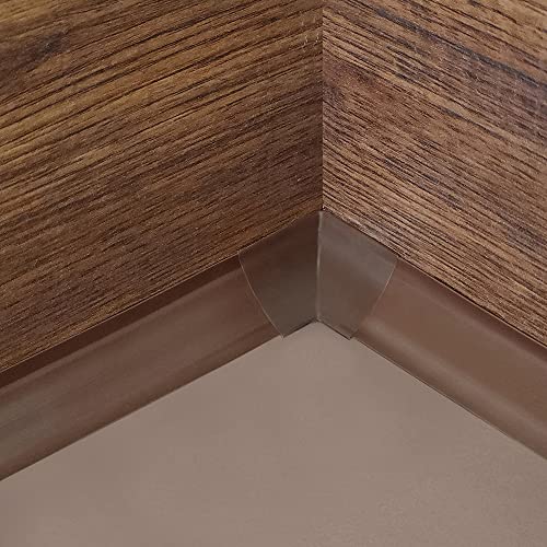 Image of InstaTrim Corner & End Caps - Six Dark Brown 3 /4 inch Wide Caulk Strip Corner and End Pieces - Finishing Caps for Corners & Exposed Ends - Paintable