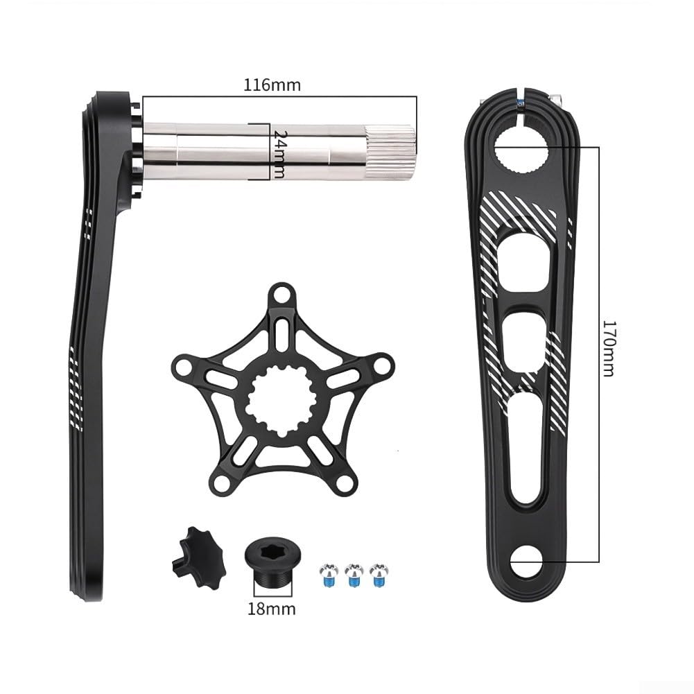 Guarnitura in lega di alluminio 130BCD 5-Arm Hollow Design