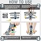 DERJLY Plantarfasciitis Nachtschiene, Plantar Fasciitis Relief Brace mit 3 Verstellbare Riemen (Grau)