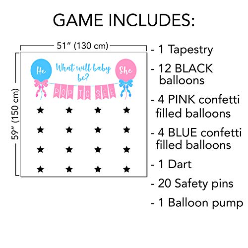 Rool Gender Reveal Balloon Pop Game, Dart Board Party Supplies by Rool - Used condition - Image 7