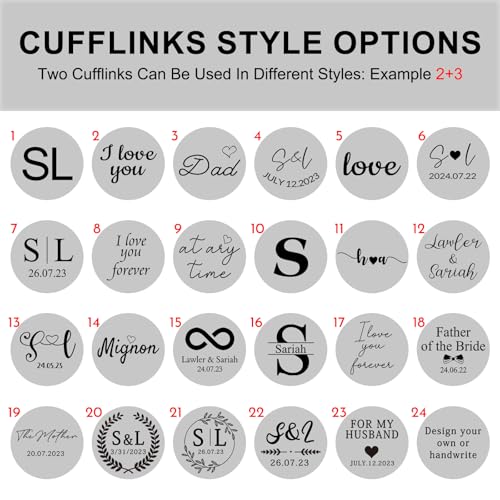 Mancuernillas y pasador de corbata personalizados para hombre miniatura 6
