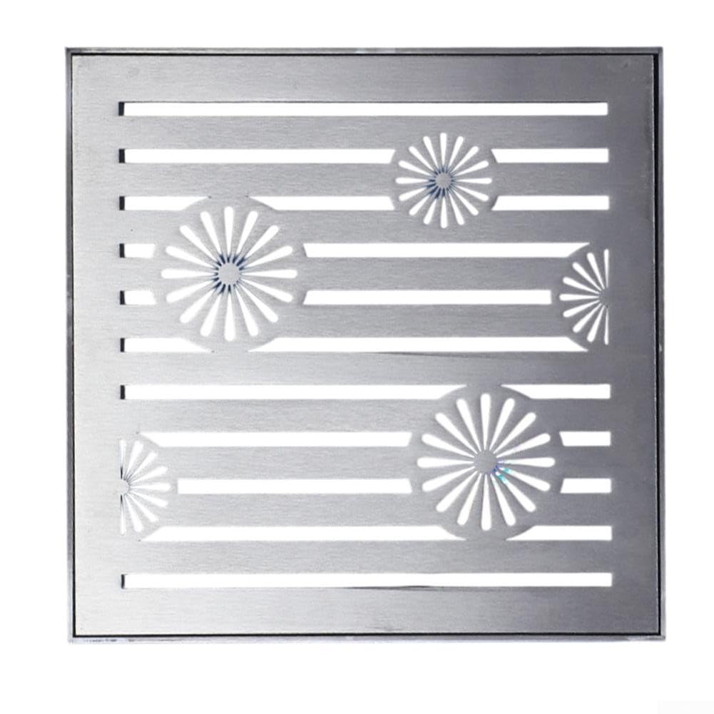 Grille de vidange antidérapante en acier robuste pour collecter l'eau de pluie