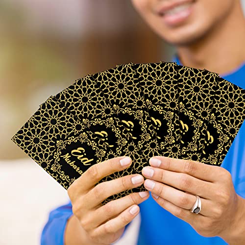 Eid Mubarak Money Envelopes Gold Foil Colored Ramadan Lucky Cash Gift Envelope Assorted Cash Envelopes For Currency Gift Card Eid Decor (36, Black) #TOP4