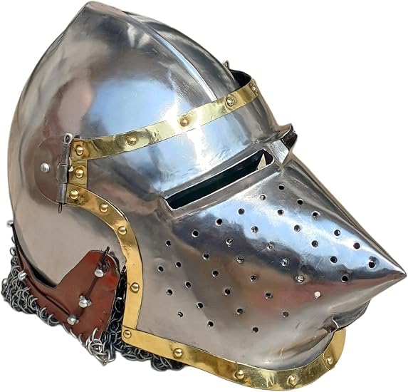 Medieval Hounskull Bascinet Helmet, stal o grubości 18, rycerz SCA HNB Combat Gear Armor